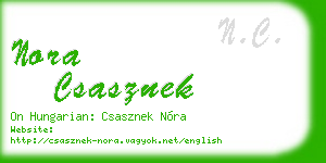 nora csasznek business card