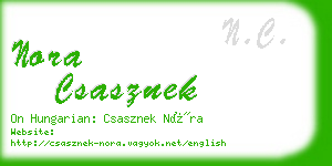 nora csasznek business card